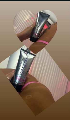 Dark tanning sunbed cream - dark, tan
